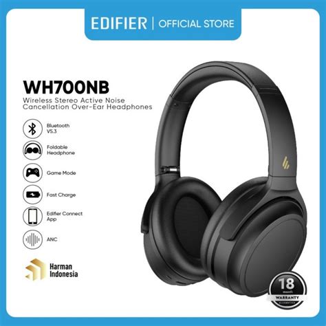 Jual EDIFIER Headphone WH700NB WH 700 NB Wireless Stereo ANC Over Ear