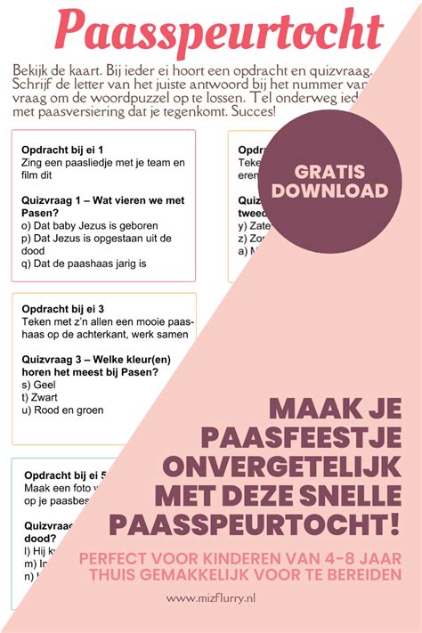 Snelle Paasspeurtocht En Andere Leuke Activiteiten Voor Pasen Artofit