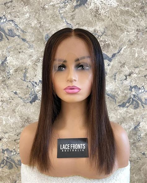 Lace Front Human Hair Wig Brunette Balayage 18 Natise Lace Fronts Australia