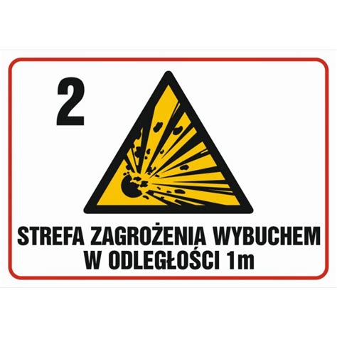 NB039 DU PN Znak Strefa zagrożenia wybuchem w odległości 1m