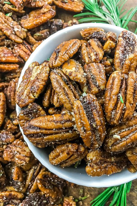 Sweet Spicy Roasted Pecans Recipe Rosemary Maple