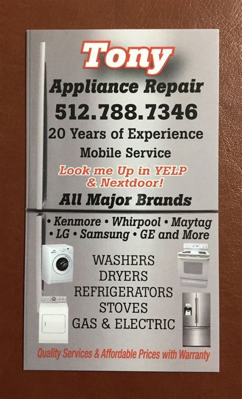 TONY APPLIANCE REPAIR Updated January 2025 32 Photos 402 Reviews