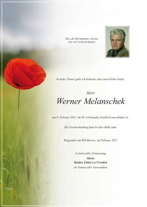 Parte für Werner Melanschek pax requiem