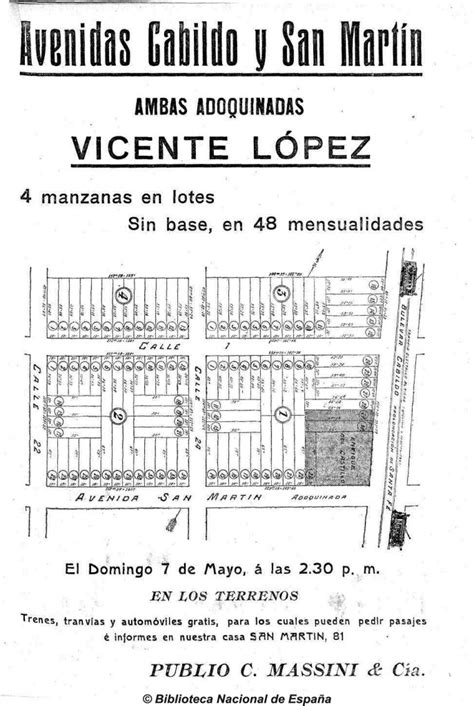 Remate De Lotes En Vicente LÓpez Vicente López Archivo Histórico Digital