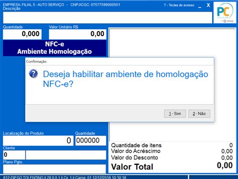 WINT Como alterar o ambiente de homologação ou produção para NFC e na