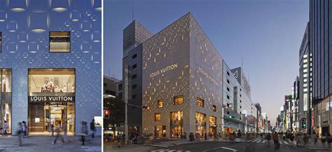 The new façade of Louis Vuitton Matsuya Ginza designed and