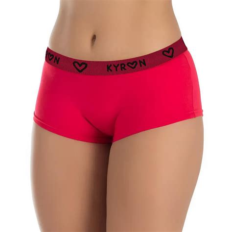 Kit Calcinhas Box Ckyron Cueca Feminina Boxer De Microfibra Forro