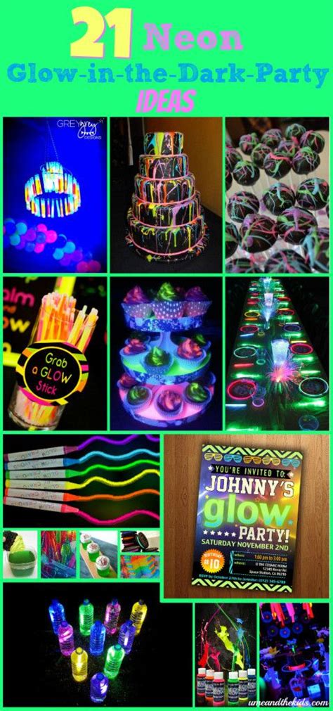 21 Neon Glow In The Dark Party Ideas For Kids Neon Birthday Party 13th