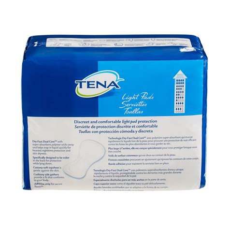 Tena Light Overnight Bladder Control Pads Heavy Absorbency 16 Inch Length