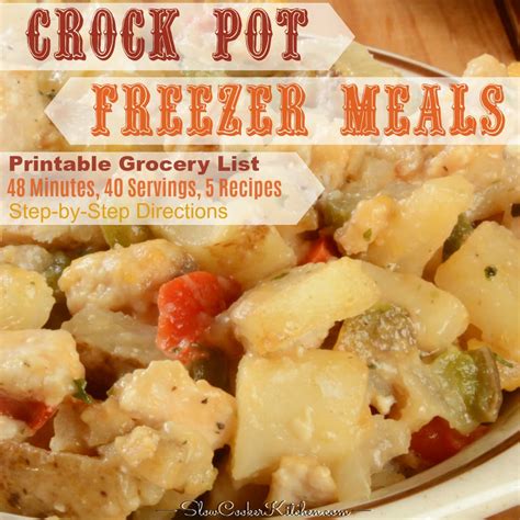 Easy Crock Pot Freezer Meals Week In Min Slowcookerkitchen