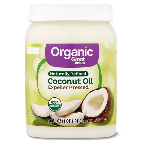 Great Value Organic Naturally Refined Coconut Oil 56 Fl Oz