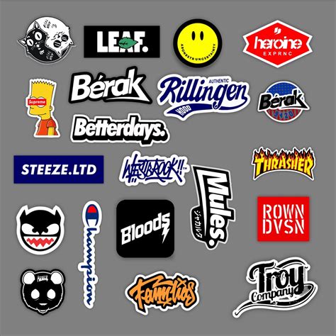 Jual STIKER BRAND DISTRO GRAFTAC BISA PILIH HYPEBEAST STRIPING STICKER