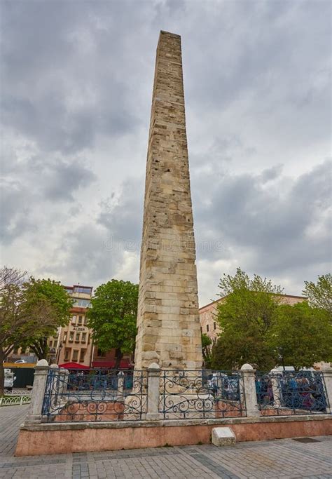 Istanbul Turkey April Obelisk Of Theodosius Is An Ancient