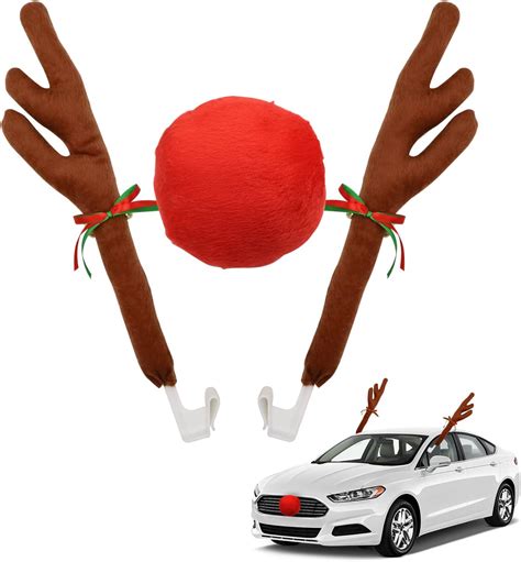 Amazon Abnaok Car Reindeer Antler Kit And Nose Reindeer Christmas