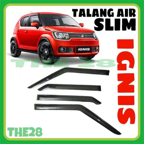 Jual Talang Air Slim IGNIS Side Visor Black Anti UV Hitam Pekat