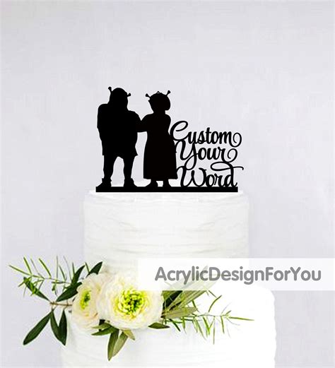 Shrek Wedding Cake Topper Shrek and Fiona Cake Topper mr and - Etsy