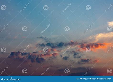 Sky And Clouds Reflected Sunset Light Stock Image Image Of Dusk