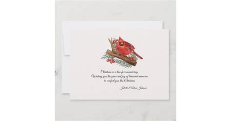 Cardinal Memorial Christmas Card Zazzle