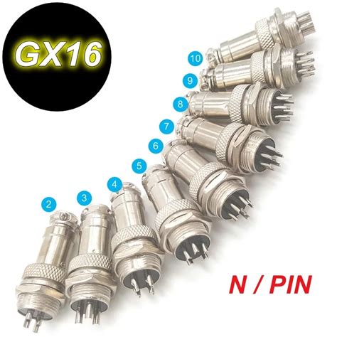 Set Gx Pin Male Female Aviation Socket Plug