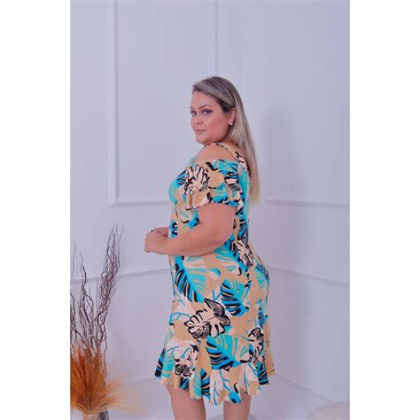 Vestido Ciganinha Plus Size Estampas Variadas Shopee Brasil