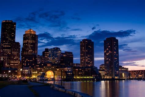 Boston Skyline at blue hour