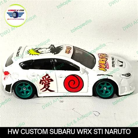 Jual HW HOT WHEELS LOOSE CUSTOM SUBARU WRX STI NARUTO BAN KARET DECAL Kota Tangerang Selatan
