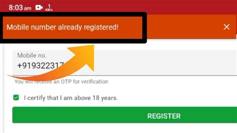 Fix Mobile Number Already Registered Problem In Dream Youtube