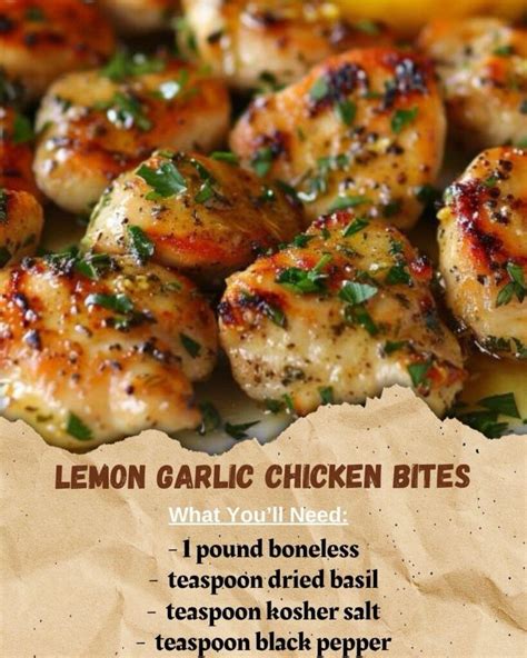 Lemon Garlic Chicken Bites All Recipes