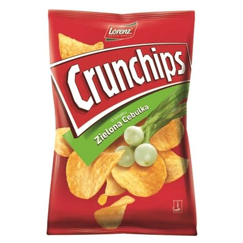 Lorenz Crunchips Chipsy Zielona Cebulka 140g Chips Aux Oignons Verts