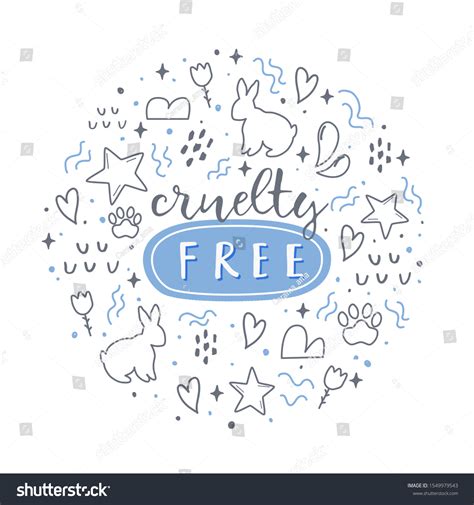 Free Cruelty Cosmetics Concept Vector Illustration Stock Vector