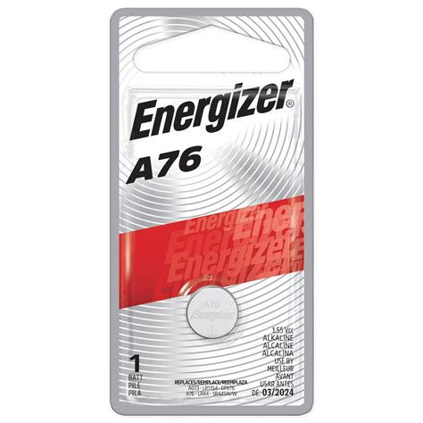 Energizer A76 / LR44 Batteries (1.5V Miniature Alkaline Button ...