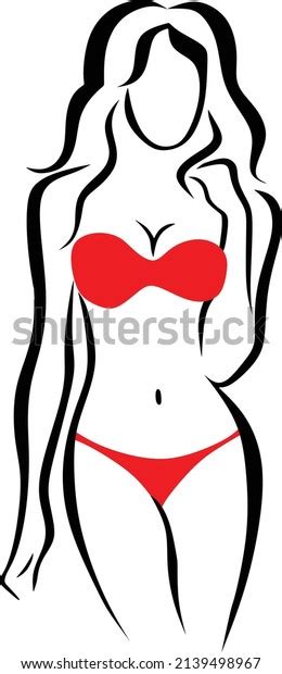 Chica Caliente Bikini Rojo Forma De Vector De Stock Libre De Regal As Shutterstock