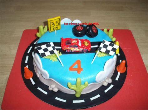 Birthday Cars Gâteau Cars Pâte Damande Gateau Anniversaire Cars