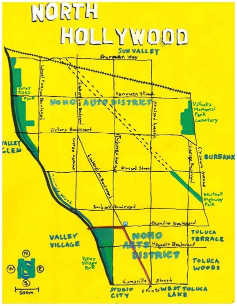 North Hollywood Map