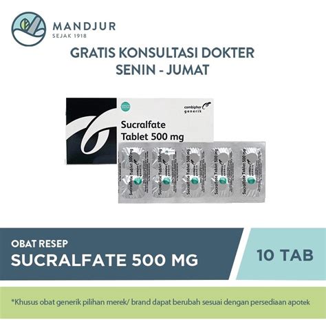 Jual Sucralfate 500 Mg Strip 10 Tablet Shopee Indonesia