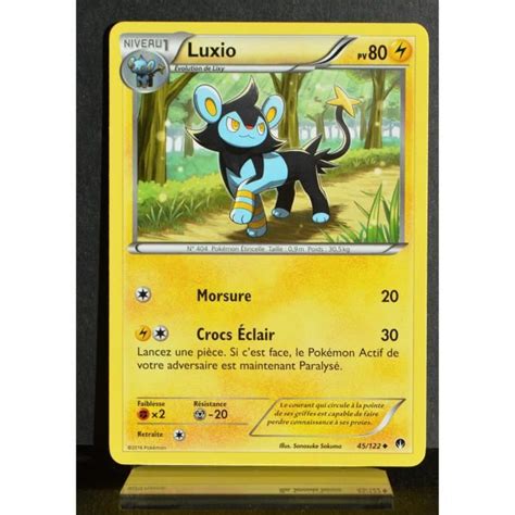 Carte Pokémon 45 122 Luxio 80 PV XY09 Rupture Turbo NEUF FR