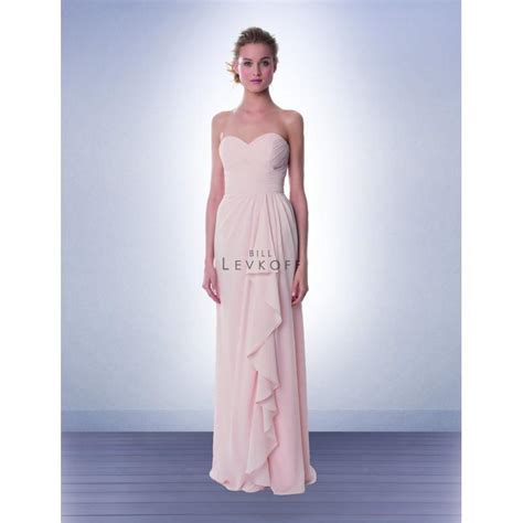 Bill Levkoff 987 Chiffon Strapless Sweetheart Ruched Bodice Bridesmaid Dress Crazy Sale Bridal