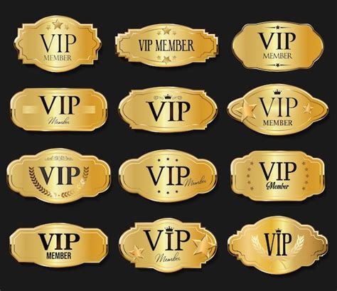 Carte D Invitation Vip Dor E En Noir Fonc Et Or Vecteur Premium