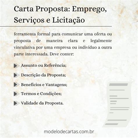 Carta Proposta Emprego E Servi Os Confira Os Modelos Modelos De Carta