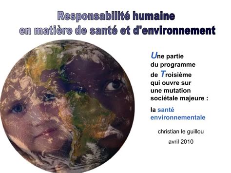 PPT Responsabilit Humaine En Mati Re De Sant Et Denvironnement