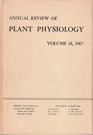 Annual Review Of Plant Physiology Volume 18 1967 Par Machlis Leonard