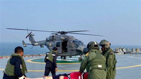 Indian Seafarer In Critical Condition Airlifted By Indian Navy Icg In