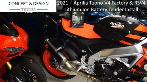 Lithium Ion Battery Tender Charger Install Aprilia Tuono V4 1100 RSV4