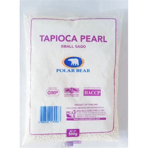 Tapioca Pearl Small Sago 500g Polar Bear Shopee Philippines