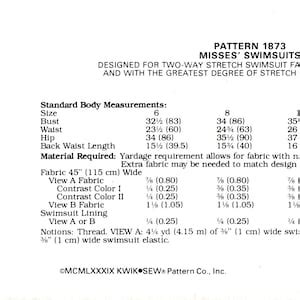 High Leg Cut Bikini Sewing Pattern Digital Sewing Pattern Kwik Sew Retro Swimsuit