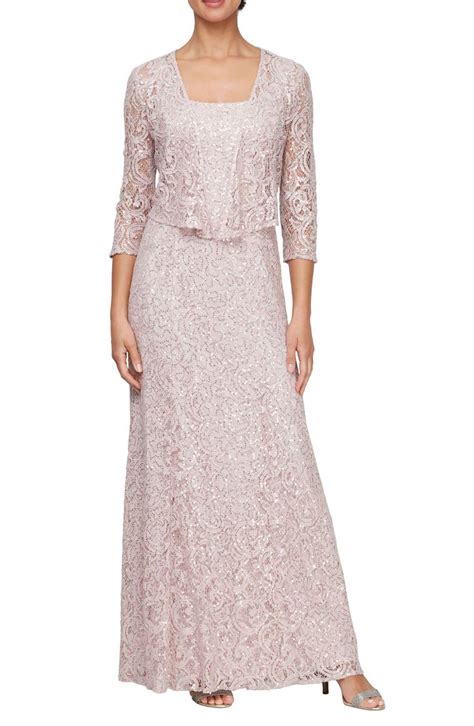 Alex Evenings Two Piece Sequin Lace Gown And Jacket Nordstrom