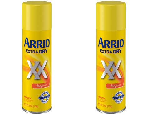 Arrid Extra Dry Anti Perspirant Deodorant Spray Regular 6 Oz Pack Of 2