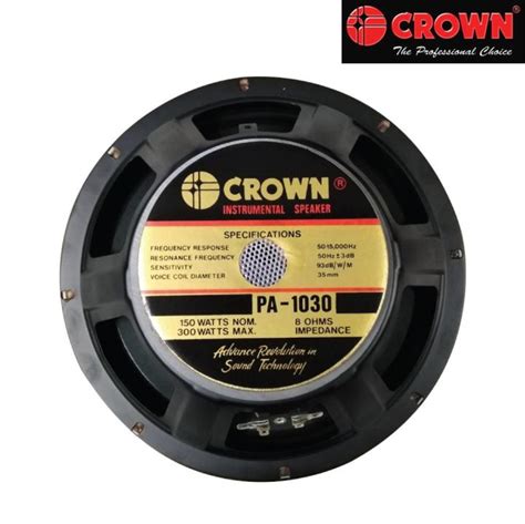 Crown PA 1030 10 300W Instrumental Speaker Black Lazada PH