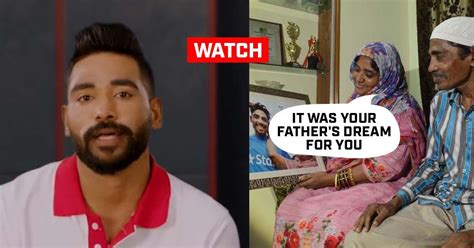 It Was Your Fathers Dream For You To Make India Proud Mohammed Siraj