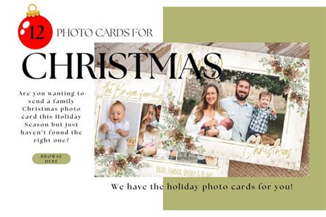 12 Family Photo Cards for Christmas : TKM Party Printables